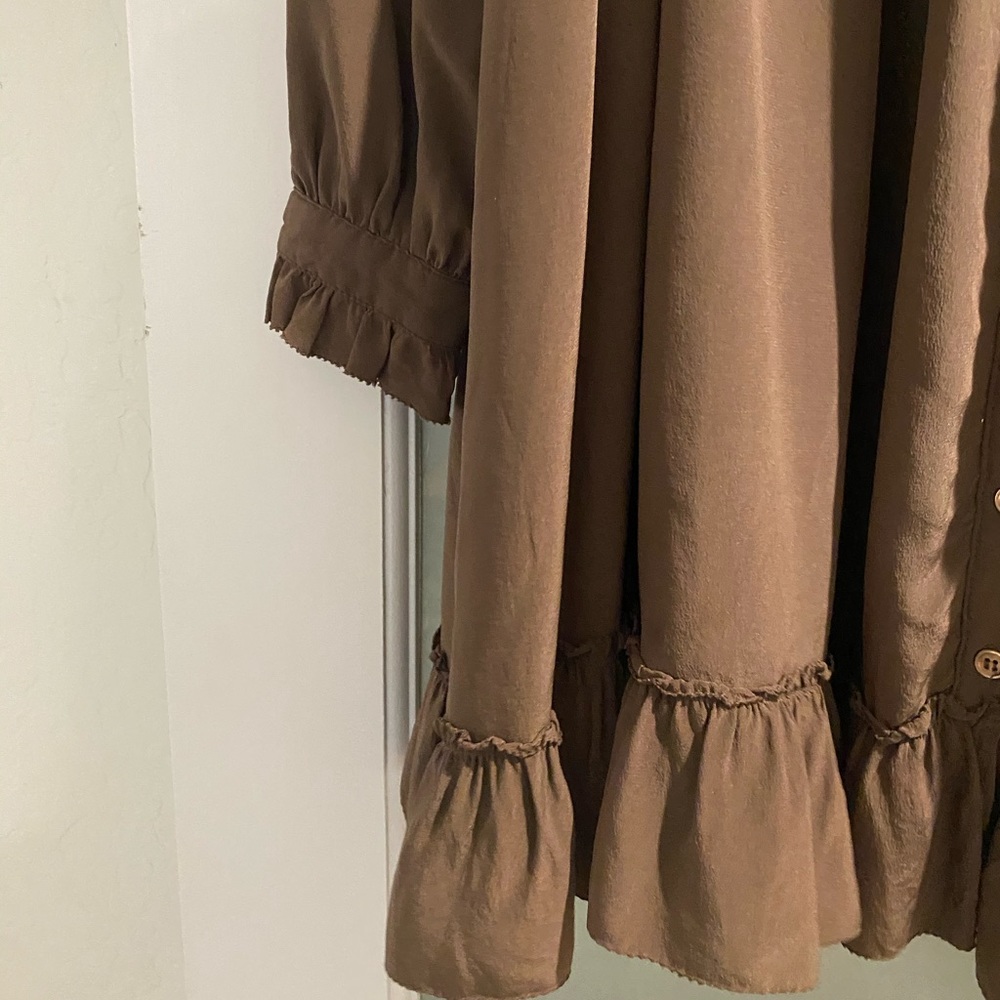 Silk Joie Babydoll Ruffle Dress - Picture 3 of 3